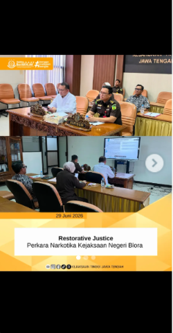 Restorative Justice Perkara Narkotika Kejaksaan Negeri Blora