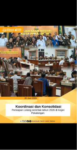 Koordinasi dan Konsolidasi Persiapan Lelang serentak tahun 2026 di Kejari Pekalongan