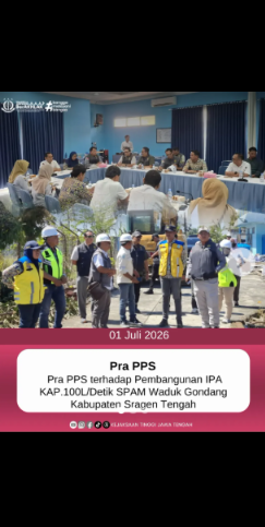 Pra PPS terhadap Pembangunan IPA KAP100LDetik Waduk Gondang Kabupaten Sragen Tengah