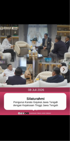 Silaturahmi Pengurus Karate Gojukai Jawa Tengah dengan Kejaksaan Tinggi Jawa Tengah