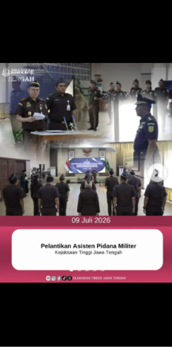 Pelantikan Asisten Pidana Militer Kejaksaan Tinggi Jawa Tengah