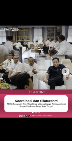 Koordinasi dan Silaturahmi BBWS Bengawan Solo Balai Besar Wilayah Sungai Bengawan Solo) dengan Kejaksaan Tinggi Jawa Tengah