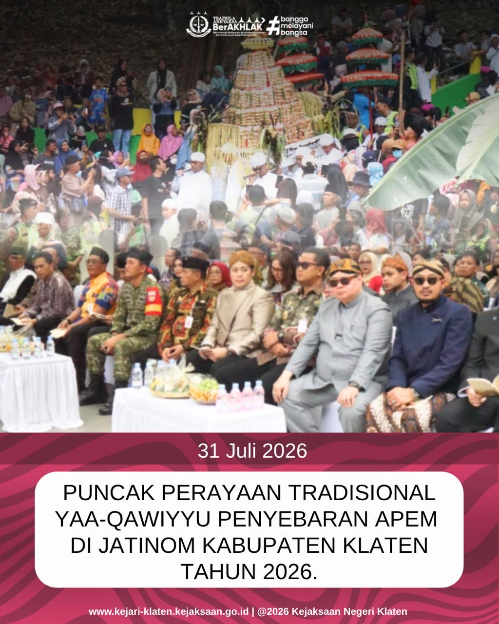 Puncak Perayaan Tradisional Yaa-Qawiyyu Penyebaran Apem