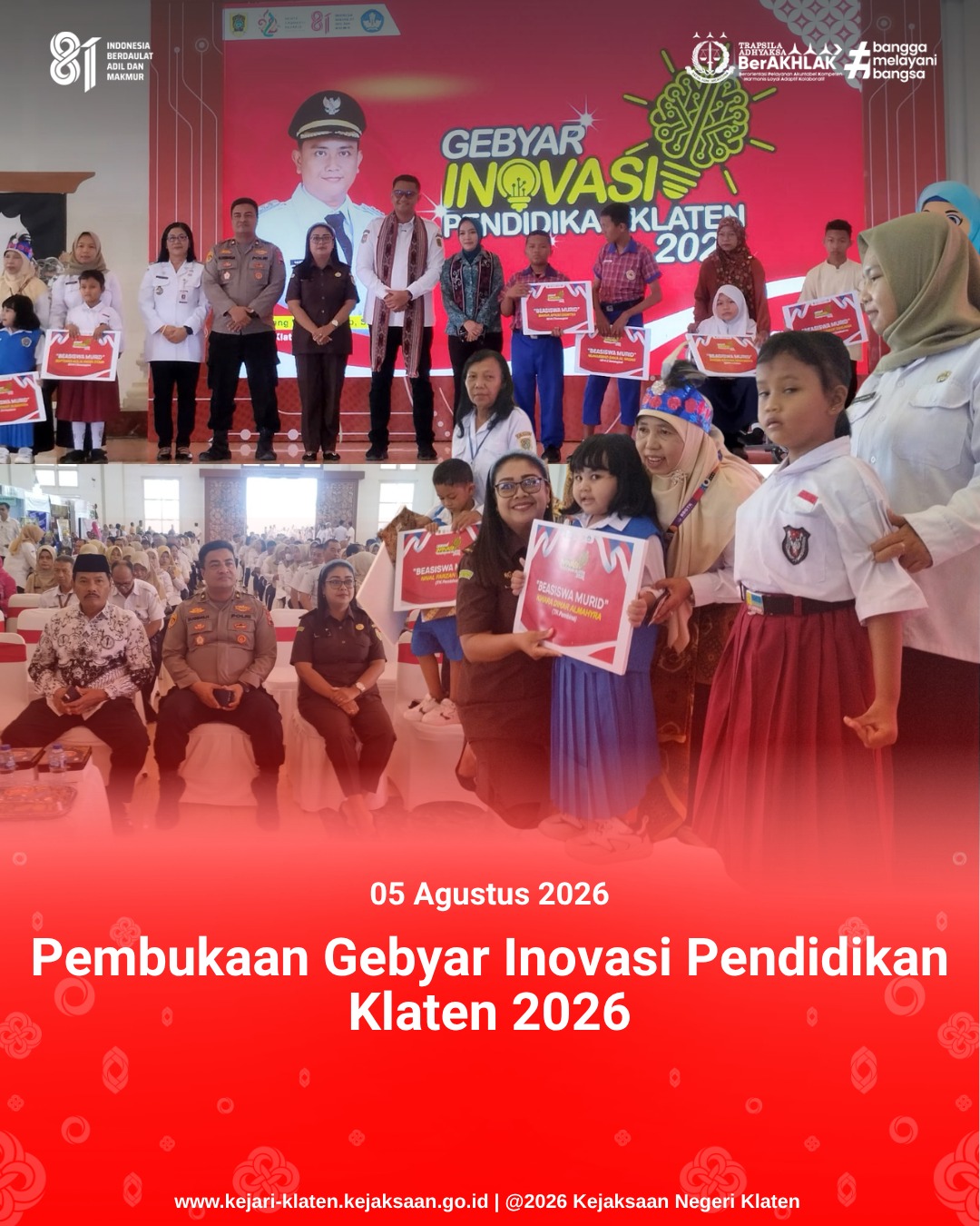 Pembukaan Gebyar Inovasi Pendidikan Klaten 2026