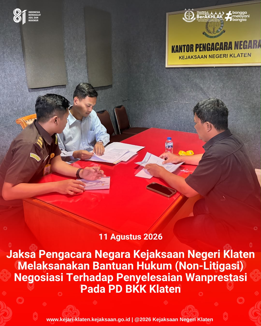 Bantuan Hukum Non Litigasi) negosiasi terhadap Penyelesaian Permasalahan Wanprestasi pada PD BKK Klaten
