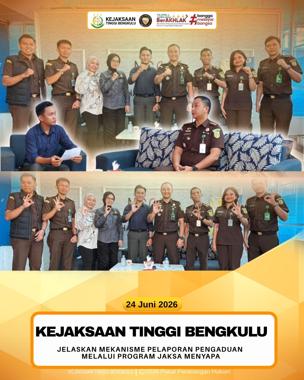 Ingin Melapor ke Kejaksaan Kejaksaan Tinggi Bengkulu Jelaskan Mekanismenya melalui Program Jaksa Menyapa