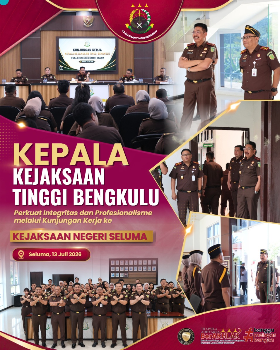 Kepala Kejaksaan Tinggi Bengkulu Perkuat Integritas dan Profesionalisme melalui Kunjungan Kerja ke Kejaksaan Negeri Seluma