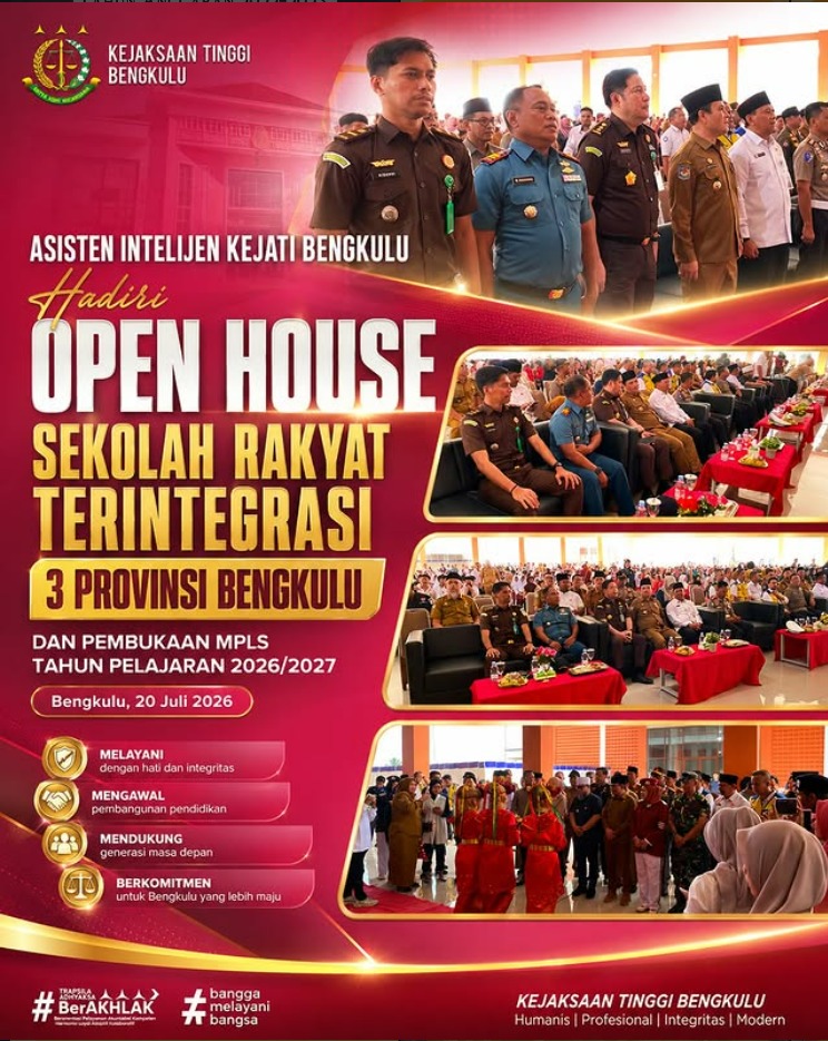 Asisten Intelijen Kejati Bengkulu Hadiri Open House Sekolah Rakyat Terintegrasi 3