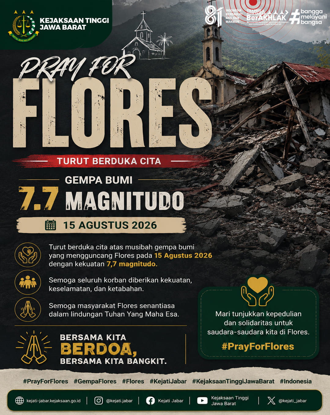 Pray For Flores Turut Berduka Cita Gempa Bumi 77 Magnitudo