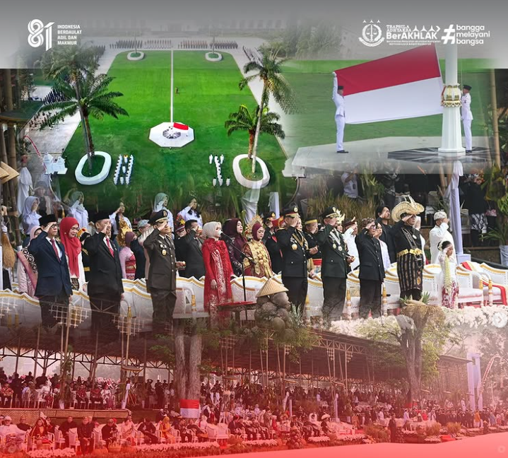 Kajati Jabar Hadiri Upacara Pengibaran Merah Putih dan Parade Pasukan Peringatan HUT ke-81 Kemerdekaan RI Tingkat Provinsi Jawa Barat