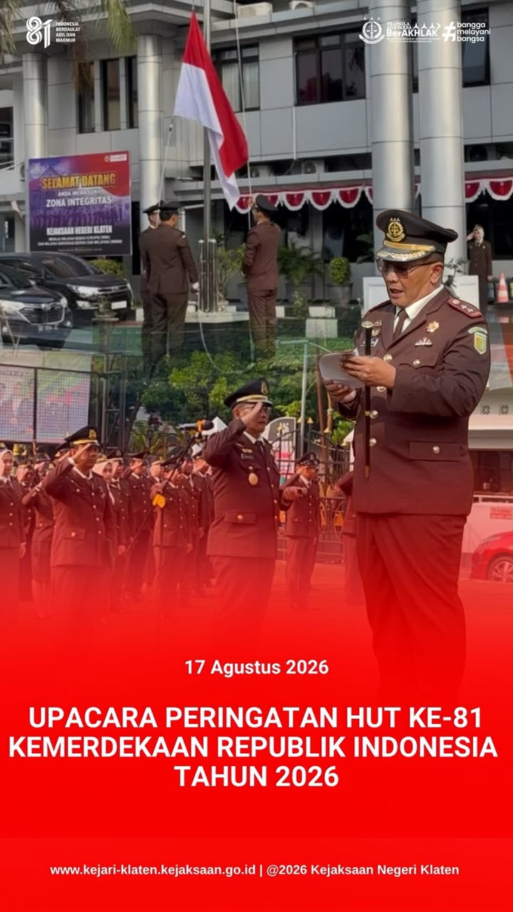 upacara dalam rangka memperingati HUT ke -81 Kemerdekaan Republik Indonesia Tahun 2025