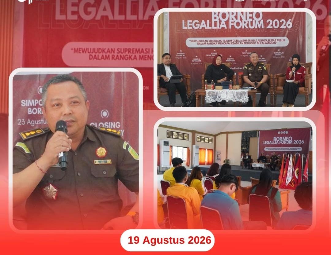 Kejati Kalbar Berikan Penerangan Hukum kepada Mahasiswa Borneo Legallia Forum Bahas Pengendalian PETI dan Keadilan Ekologis