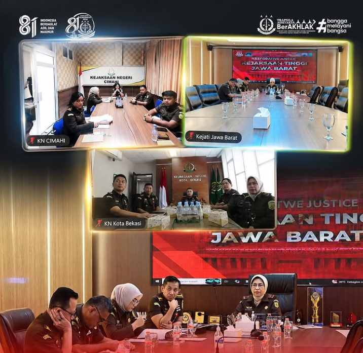 Kejaksaan Tinggi Jawa Barat Gelar Ekspose Usulan Penghentian Penuntutan dari Kejari Kota Bekasi dan Kejari Cimahi
