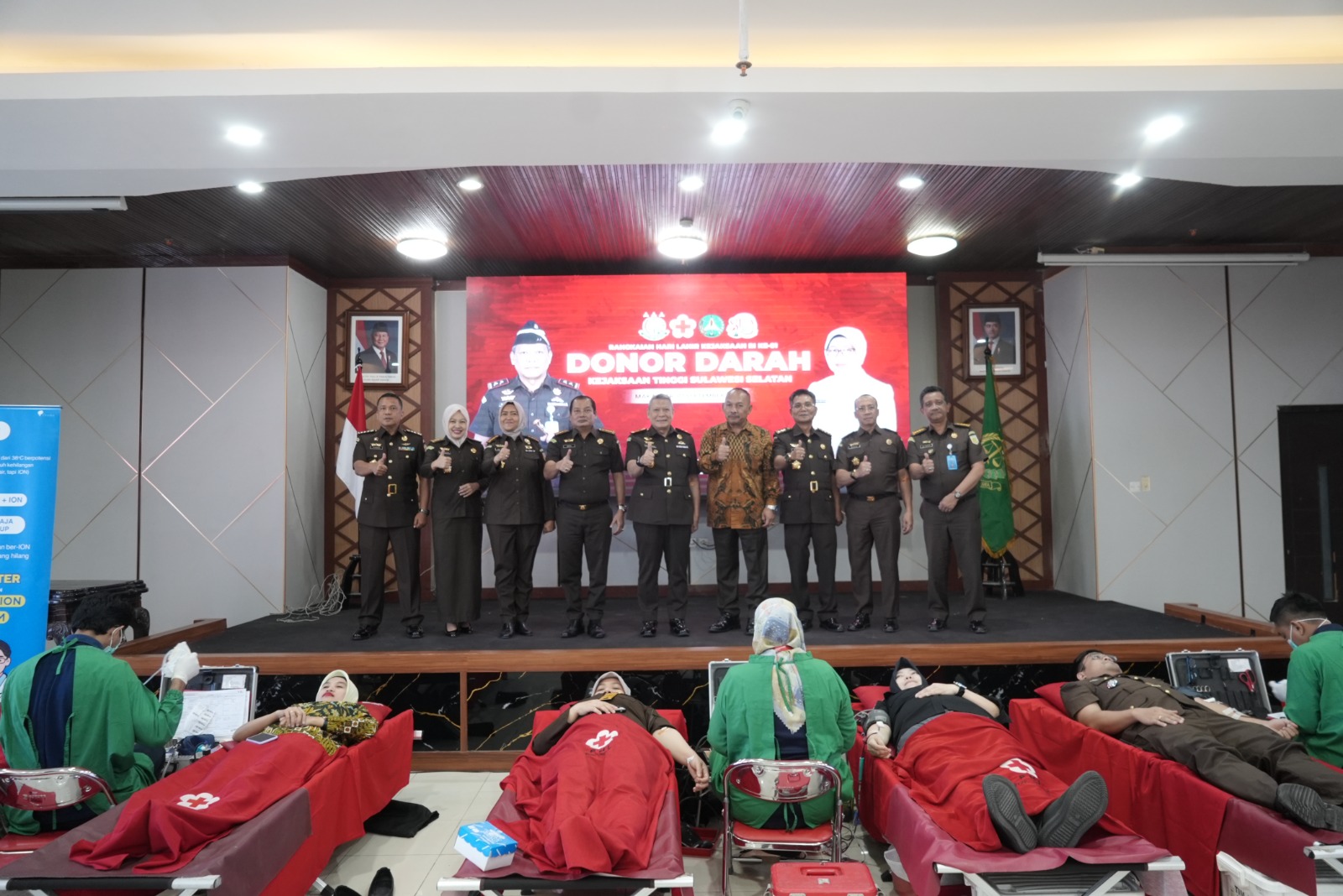 Peringati Harlah Ke-81 Kejaksaan RI Melalui Aksi Sosial Donor Darah Kejati Sulsel Sukses Kumpulkan 90 Kantong