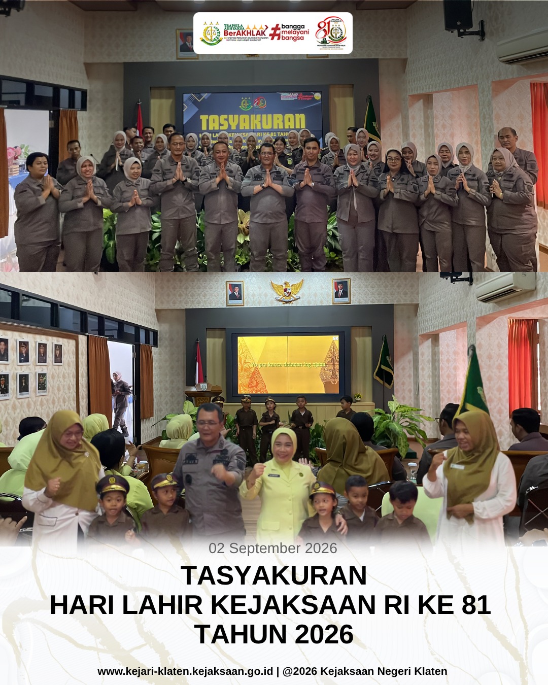 Tasyakuran Peringatan Hari Lahir Kejaksaan Republik Indonesia ke-81