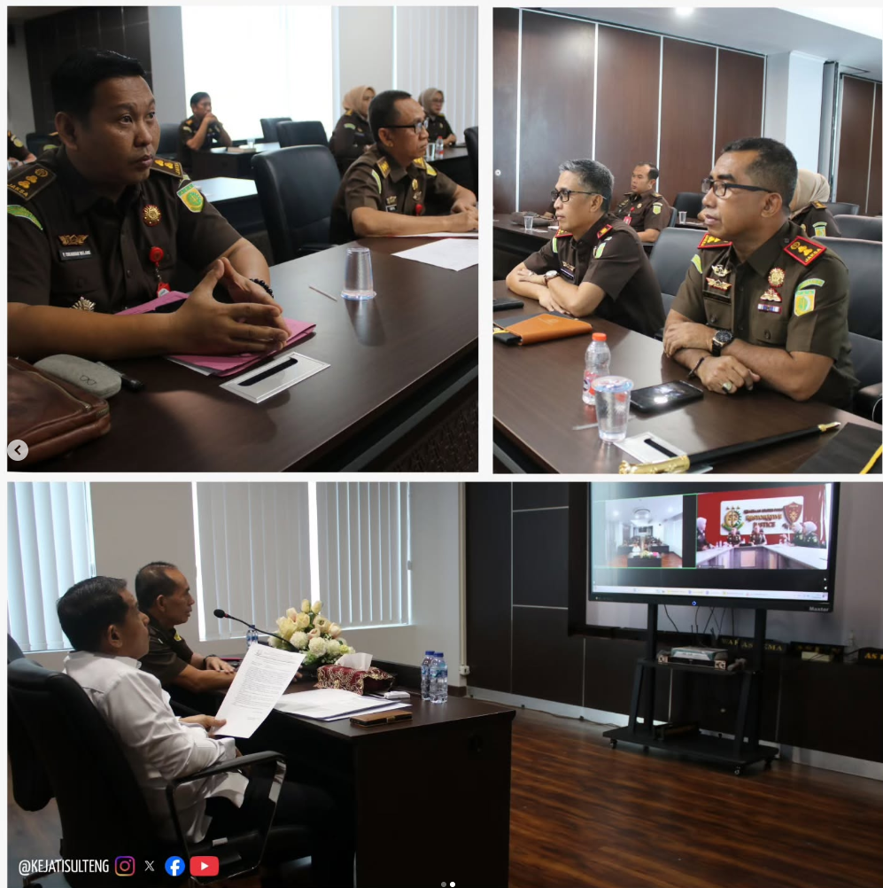 KAJATI SULAWESI TENGAH SETUJUI PENGHENTIAN PENUNTUTAN PERKARA DARI KEJARI MOROWALI MELALUI MEKANISME KEADILAN RESTORATIF