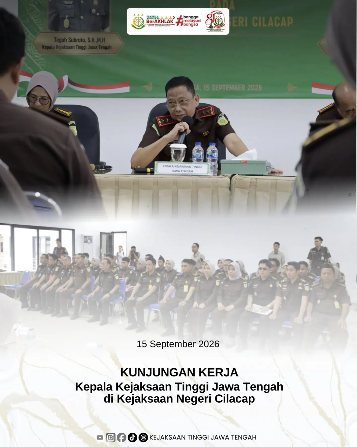 Kunker Kajati Jateng di Kejari Cilacap