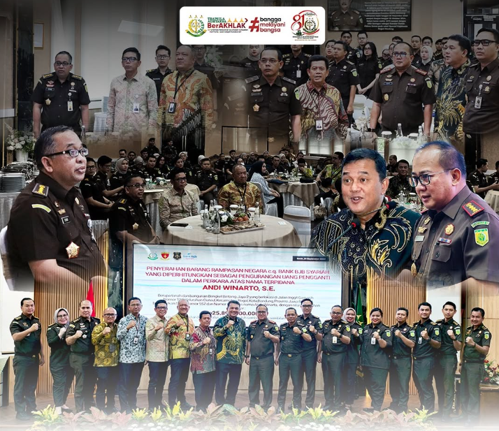 Optimalisasi Pemulihan Aset Penyerahan Barang Rampasan Negara cq Bank BJB Syariah yang diperhitungkan sebagai pengurangan uang pengganti dalam perkara Atas Nama Terpidana Andi Winarto SE