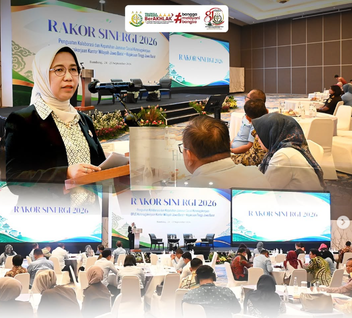 Rakor Sinergi 2026 Kejati Jabar dan BPJS Ketenagakerjaan Perkuat Kolaborasi dalam Mendorong Kepatuhan Jaminan Sosial Ketenagakerjaan