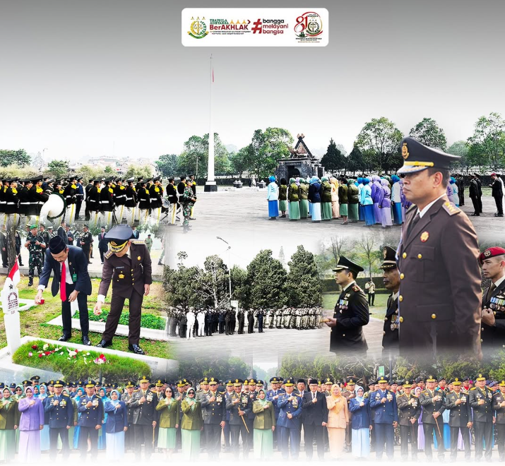 Aspidmil Kejati Jabar Hadiri Ziarah Nasional dalam Rangka Peringatan HUT ke-81 TNI Tahun 2026 di Wilayah Kogartap IIBandung