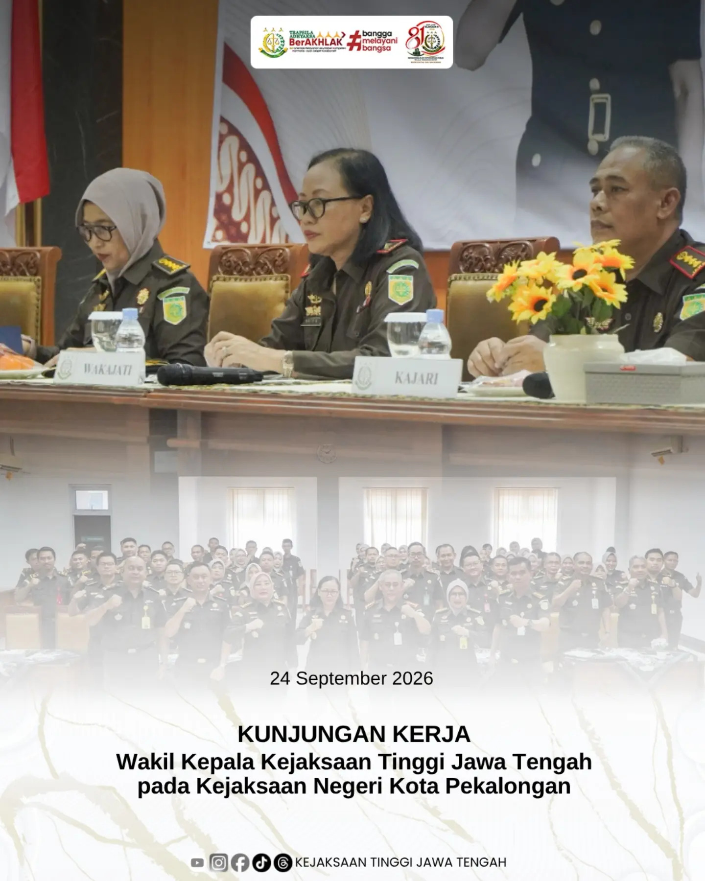 Kunker Wakajati Jateng di Kejari Kota Pekalongan