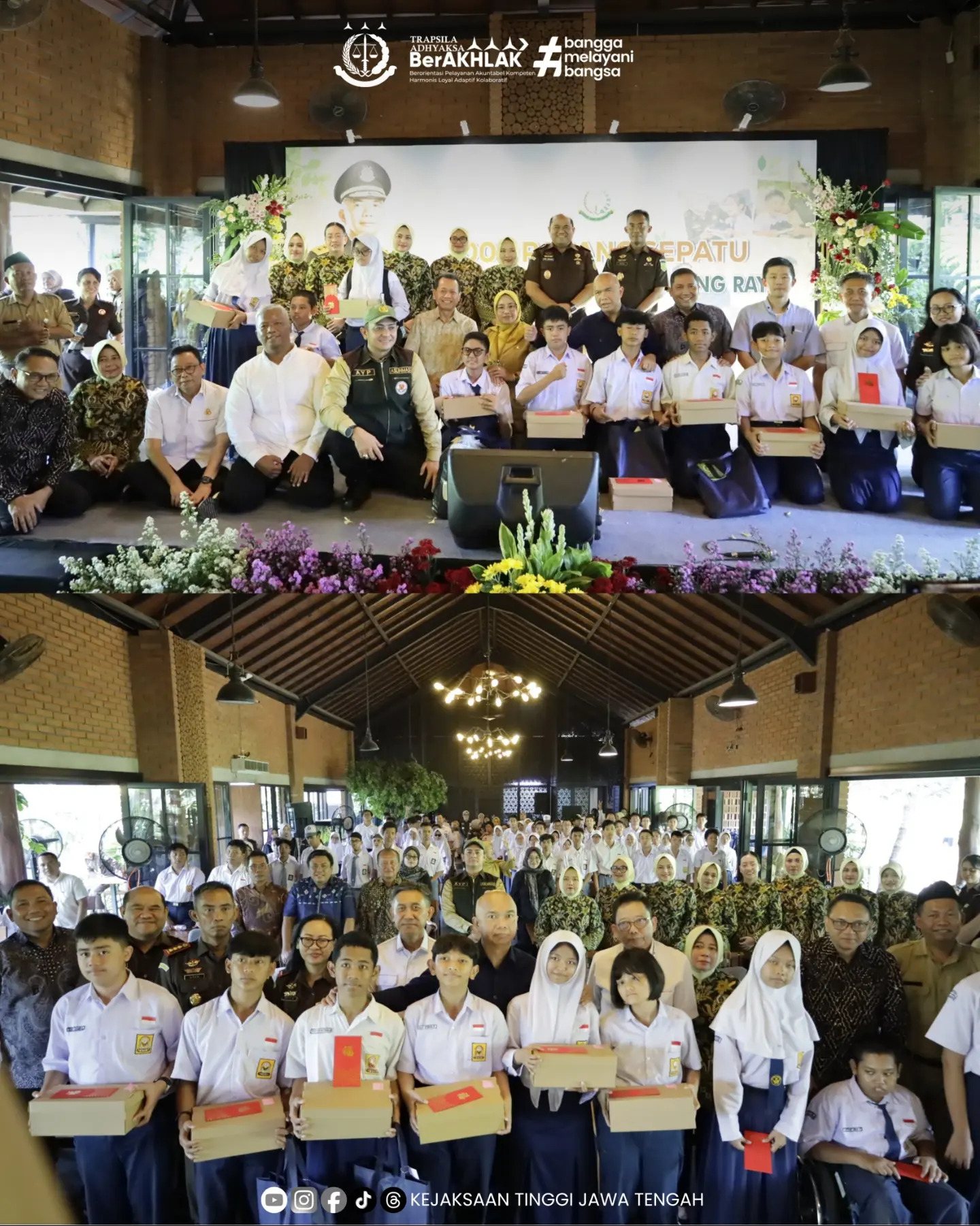Kajati Jateng Serahkan 1000 Pasang Sepatu Kepada Siswai SLB Negeri Semarang