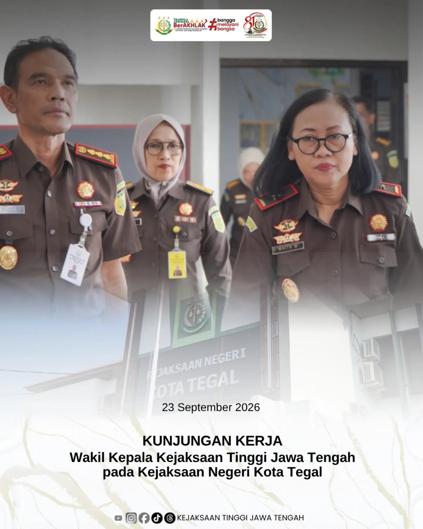 Kunker Wakajati Jateng pada Kejari Kota Tegal