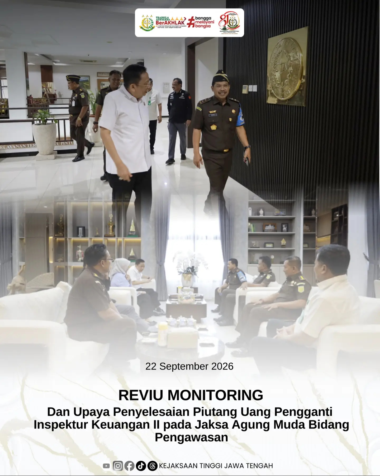 Review Monitoring dan Upaya Penyelesaian Piutang Pengganti Inspektur Keuangan II pada Jamwas