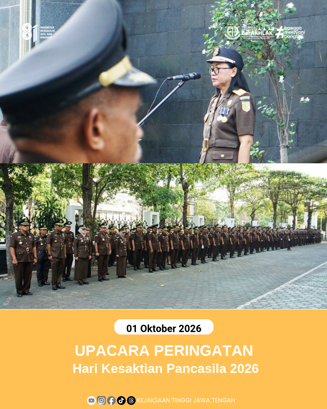 Upacara Peringatan Hari Kesaktian Pancasila 2026