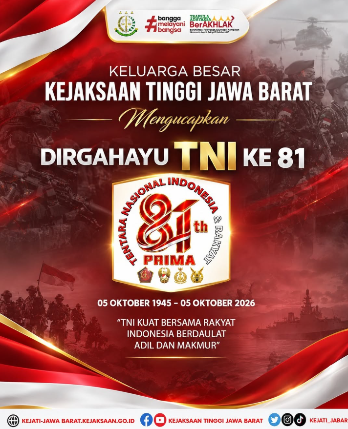 Selamat Hari Ulang Tahun ke-81 Tentara Nasional Indonesia TNI)