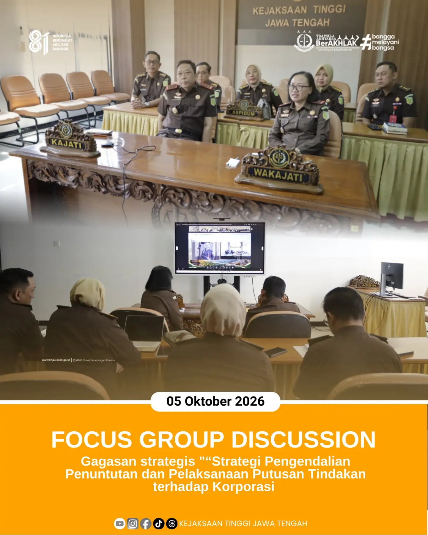 FGD Gagasan Strategis Strategi Pengendalian Penuntutan dan Pelaksanaan Putusan Tindakan Terhadap Korporasi