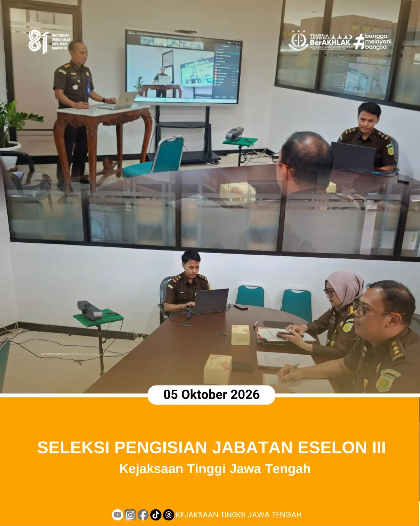 Seleksi Pengisian Jabatan Eselon III Kejati Jateng