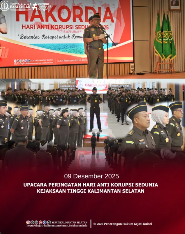 Upacara Peringatan ‎Hari Anti Korupsi Sedunia HAKORDIA) tahun 2025