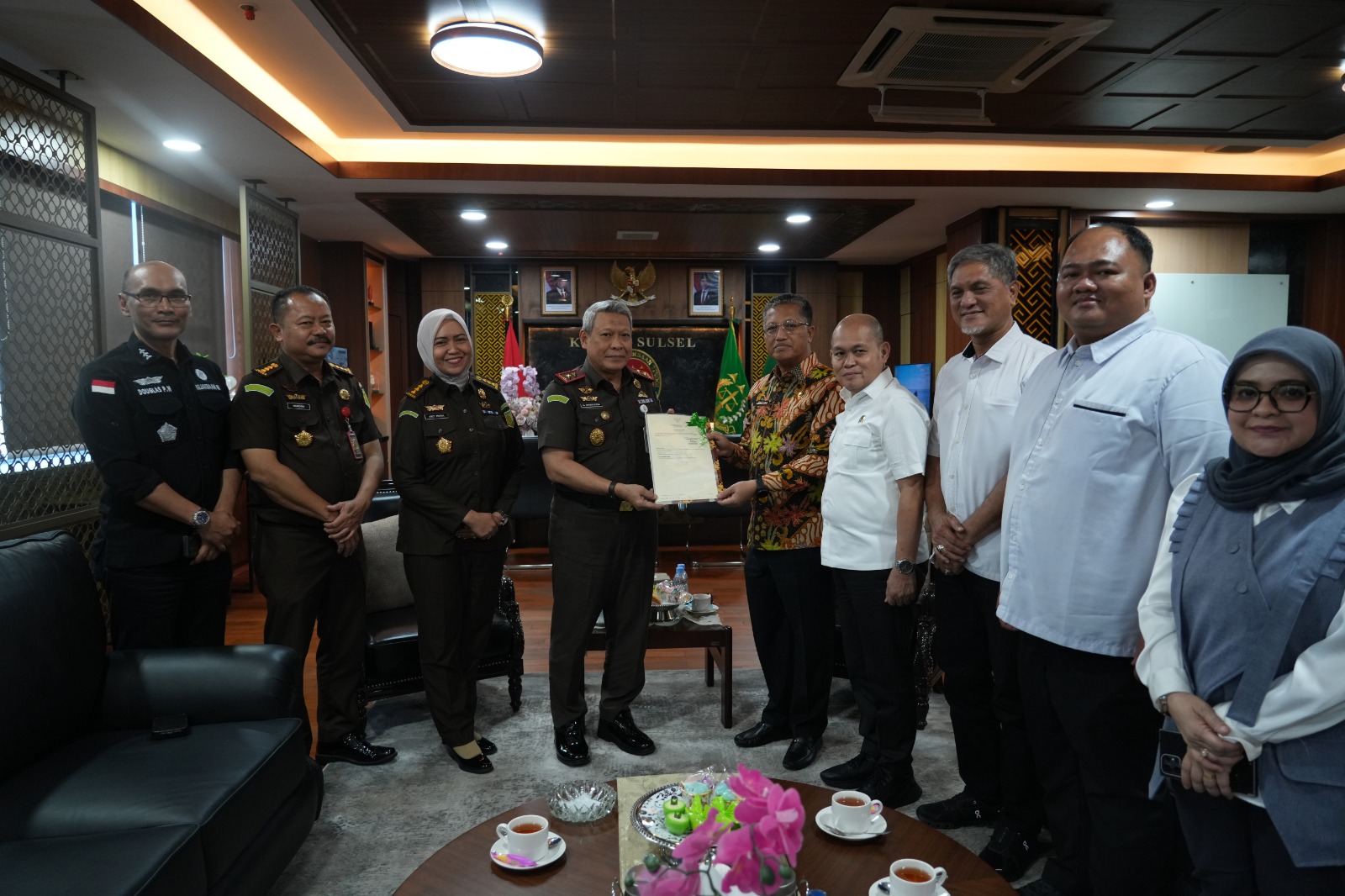 Perkuat Sinergi Kajati Sulsel dan Kakanwil BPN Bahas Kolaborasi Penegakan Hukum Agraria