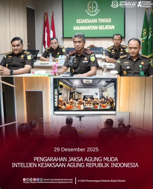 Pengarahan dari Jaksa Agung Muda Bidang Intelijen Jamintel)