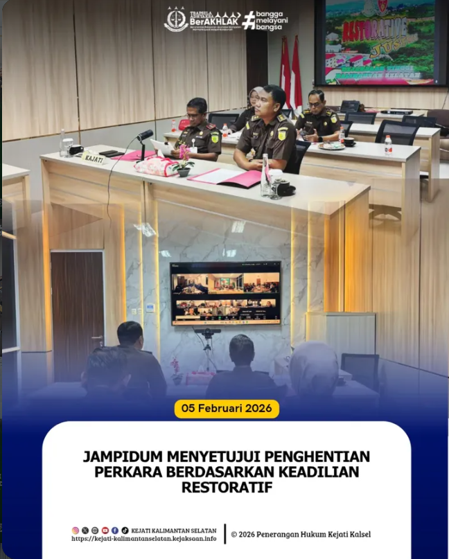 JAMPIDUM MENYETUJUI PENGHENTIAN PERKARA BERDASARKAN KEADILAN RESTORATIF