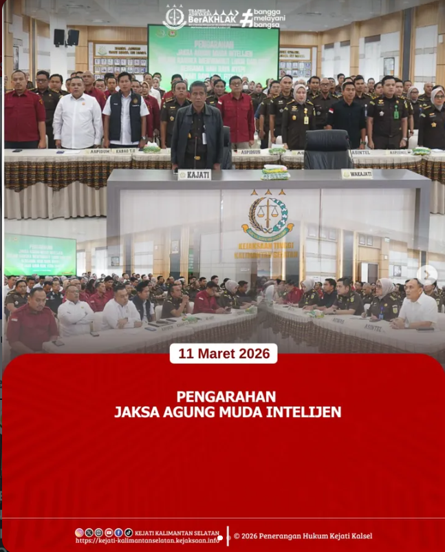 PENGARAHAN JAKSA AGUNG MUDDA INTELIJEN