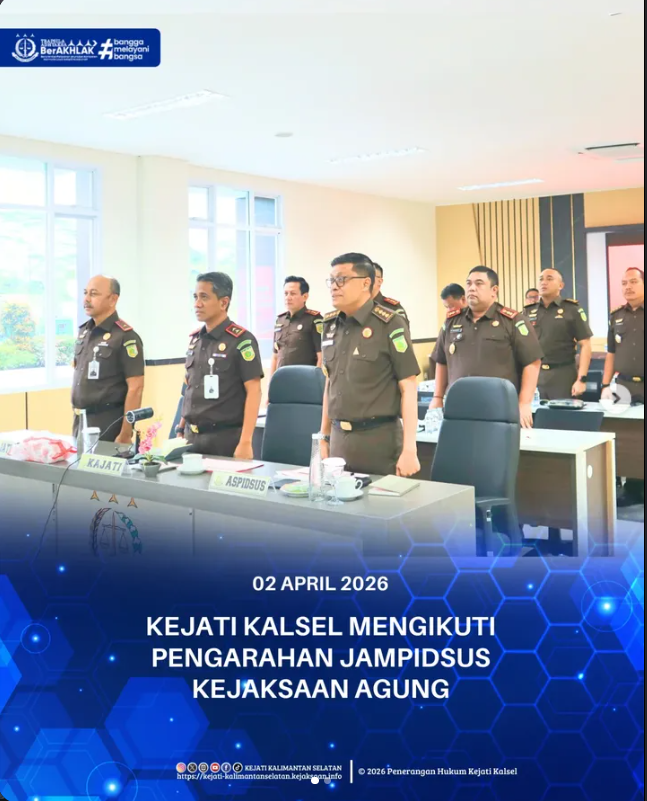 KEJATI KALSEL MENGIKUTI PENGARAHAN JAMPIDSUUS KEJAKSAAN AGUNG