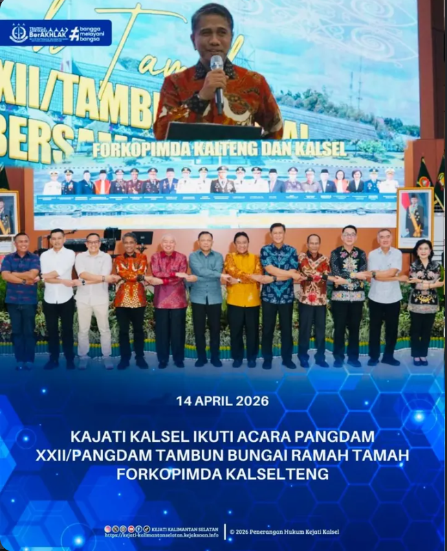 KAJATI KALSEL IKUTI ACARA PANGDAM XXIIPANGDAM TAMBUN BUNGAI RAMAH TAMAH FORKOPIMDA KALSELTENG
