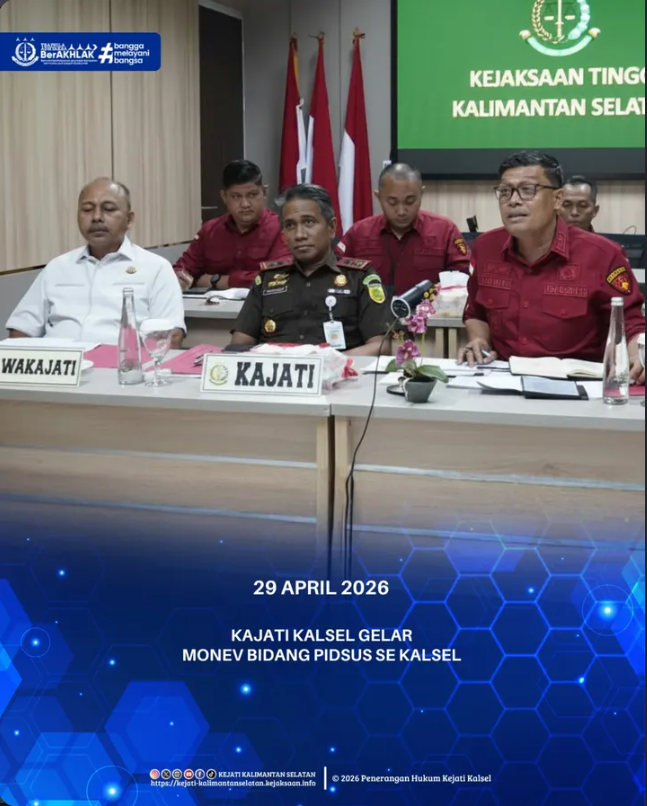 KAJATI KALSEL GELAR MONEV BIDANG PIDSUS SE KALSEL