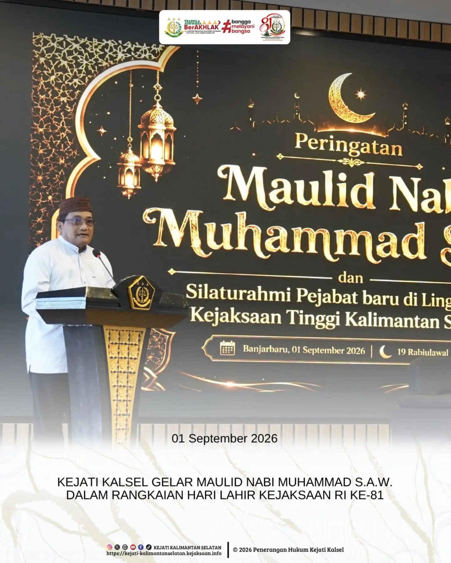 Kejaksaan Tinggi Kalimantan Selatan menggelar Peringatan Maulid Nabi Muhammad SAW