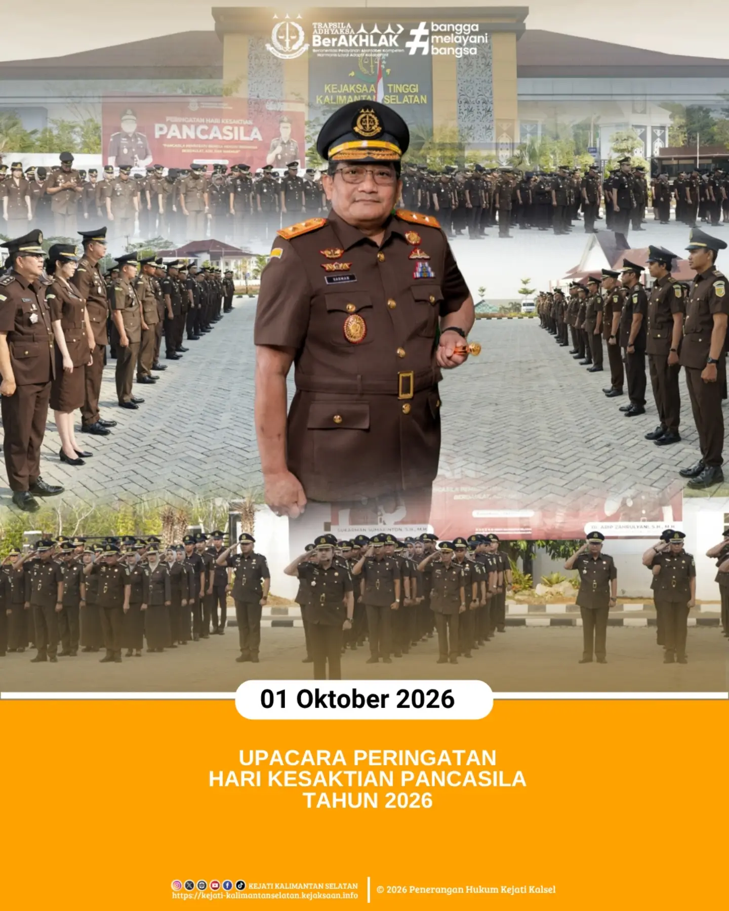 Banjarbaru 1 Oktober 2026  Kepala Kejaksaan Tinggi Kalimantan Selatan Sukarman Sumarinton SH MH bertindak sebagai