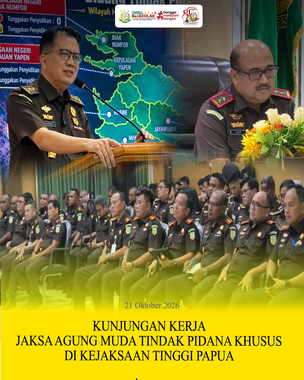 Kunjungan Kerja Jaksa Agung Muda Tindak Pidana Khusus Di Kejaksaan Tinggi Papua