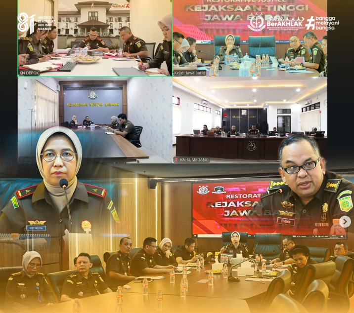 Perkuat Penegakan Hukum Berkeadilan Kejati Jabar Setujui Permohonan Keadilan Restoratif dari Kejari Subang Kejari Depok dan Kejari Sumedang